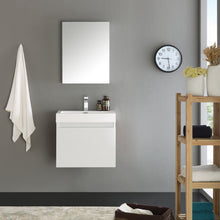Load image into Gallery viewer, Fresca Nano 24&quot; White Modern Bathroom Vanity w/ Medicine Cabinet- Fresca