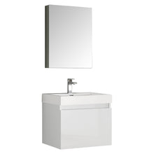 Load image into Gallery viewer, Fresca Nano 24&quot; White Modern Bathroom Vanity w/ Medicine Cabinet- Fresca