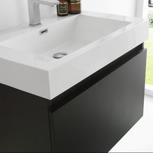 Load image into Gallery viewer, Fresca Mezzo 30&quot; Black Wall Hung Modern Bathroom Vanity w/ Medicine Cabinet- Fresca