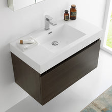 Load image into Gallery viewer, Fresca Mezzo 36&quot; Gray Oak Wall Hung Modern Bathroom Vanity w/ Medicine Cabinet- Fresca