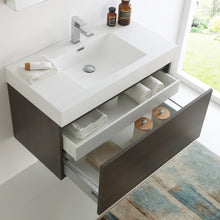 Load image into Gallery viewer, Fresca Mezzo 36&quot; Gray Oak Wall Hung Modern Bathroom Vanity w/ Medicine Cabinet- Fresca