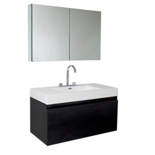 Load image into Gallery viewer, Fresca Mezzo 39&quot; Black Modern Bathroom Vanity w/ Medicine Cabinet- Fresca