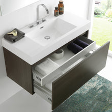 Load image into Gallery viewer, Fresca Mezzo 39&quot; Gray Oak Modern Bathroom Vanity w/ Medicine Cabinet- Fresca