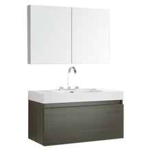 Load image into Gallery viewer, Fresca Mezzo 39&quot; Gray Oak Modern Bathroom Vanity w/ Medicine Cabinet- Fresca