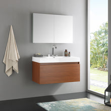 Load image into Gallery viewer, Fresca Mezzo 39&quot; Teak Modern Bathroom Vanity w/ Medicine Cabinet- Fresca