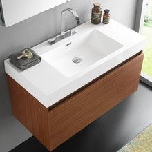 Load image into Gallery viewer, Fresca Mezzo 39&quot; Teak Modern Bathroom Vanity w/ Medicine Cabinet- Fresca