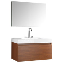 Load image into Gallery viewer, Fresca Mezzo 39&quot; Teak Modern Bathroom Vanity w/ Medicine Cabinet- Fresca