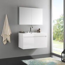 Load image into Gallery viewer, Fresca Mezzo 39&quot; White Modern Bathroom Vanity w/ Medicine Cabinet- Fresca