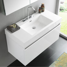 Load image into Gallery viewer, Fresca Mezzo 39&quot; White Modern Bathroom Vanity w/ Medicine Cabinet- Fresca