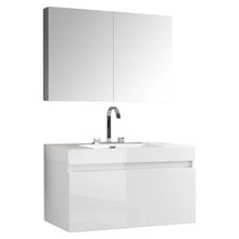 Load image into Gallery viewer, Fresca Mezzo 39&quot; White Modern Bathroom Vanity w/ Medicine Cabinet- Fresca