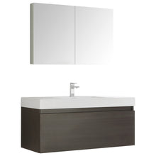 Load image into Gallery viewer, Fresca Mezzo 48&quot; Gray Oak Wall Hung Modern Bathroom Vanity w/ Medicine Cabinet- Fresca