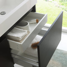 Load image into Gallery viewer, Fresca Mezzo 48&quot; Black Wall Hung Double Sink Modern Bathroom Vanity w/ Medicine Cabinet- Fresca