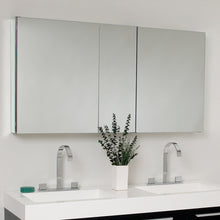 Load image into Gallery viewer, Fresca Opulento 54&quot; Black Modern Double Sink Bathroom Vanity w/ Medicine Cabinet- Fresca