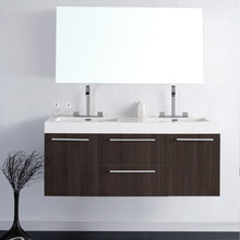 Load image into Gallery viewer, Fresca Opulento 54&quot; Gray Oak Modern Double Sink Bathroom Vanity w/ Medicine Cabinet- Fresca
