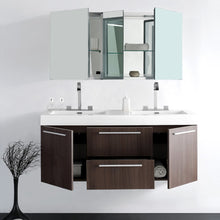 Load image into Gallery viewer, Fresca Opulento 54&quot; Gray Oak Modern Double Sink Bathroom Vanity w/ Medicine Cabinet- Fresca