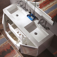 Load image into Gallery viewer, Fresca Opulento 54&quot; Walnut Modern Double Sink Bathroom Vanity w/ Medicine Cabinet- Fresca