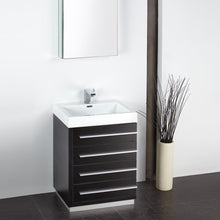 Load image into Gallery viewer, Fresca Livello 24&quot; Black Modern Bathroom Vanity w/ Medicine Cabinet- Fresca
