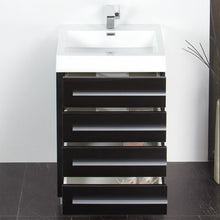 Load image into Gallery viewer, Fresca Livello 24&quot; Black Modern Bathroom Vanity w/ Medicine Cabinet- Fresca