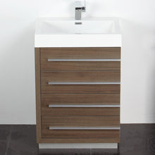 Load image into Gallery viewer, Fresca Livello 24&quot; Gray Oak Modern Bathroom Vanity w/ Medicine Cabinet- Fresca