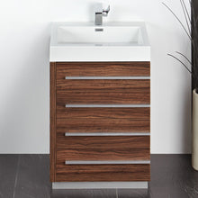 Load image into Gallery viewer, Fresca Livello 24&quot; Walnut Modern Bathroom Vanity w/ Medicine Cabinet- Fresca