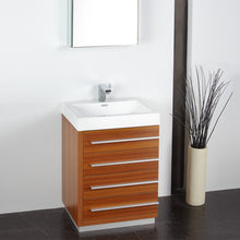 Load image into Gallery viewer, Fresca Livello 24&quot; Teak Modern Bathroom Vanity w/ Medicine Cabinet- Fresca