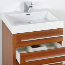 Load image into Gallery viewer, Fresca Livello 24&quot; Teak Modern Bathroom Vanity w/ Medicine Cabinet- Fresca