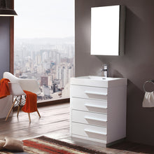 Load image into Gallery viewer, Fresca Livello 24&quot; White Modern Bathroom Vanity w/ Medicine Cabinet- Fresca