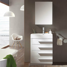 Load image into Gallery viewer, Fresca Livello 24&quot; White Modern Bathroom Vanity w/ Medicine Cabinet- Fresca
