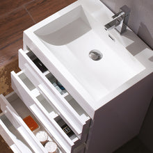Load image into Gallery viewer, Fresca Livello 24&quot; White Modern Bathroom Vanity w/ Medicine Cabinet- Fresca