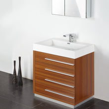 Load image into Gallery viewer, Fresca Livello 30&quot; Teak Modern Bathroom Vanity w/ Medicine Cabinet- Fresca