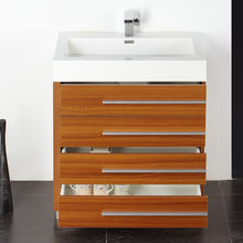 Load image into Gallery viewer, Fresca Livello 30&quot; Teak Modern Bathroom Vanity w/ Medicine Cabinet- Fresca