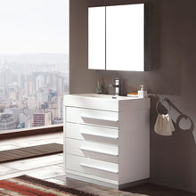 Load image into Gallery viewer, Fresca Livello 30&quot; White Modern Bathroom Vanity w/ Medicine Cabinet- Fresca
