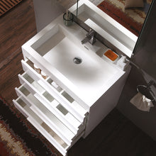 Load image into Gallery viewer, Fresca Livello 30&quot; White Modern Bathroom Vanity w/ Medicine Cabinet- Fresca
