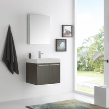 Load image into Gallery viewer, Fresca Alto 23&quot; Gray Oak Wall Hung Modern Bathroom Vanity w/ Medicine Cabinet- Fresca