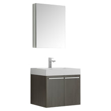 Load image into Gallery viewer, Fresca Alto 23&quot; Gray Oak Wall Hung Modern Bathroom Vanity w/ Medicine Cabinet- Fresca