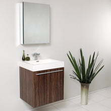 Load image into Gallery viewer, Fresca Alto 23&quot; Walnut Modern Bathroom Vanity w/ Medicine Cabinet- Fresca