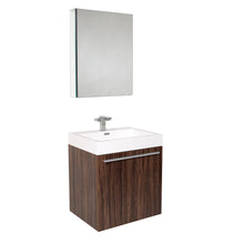 Load image into Gallery viewer, Fresca Alto 23&quot; Walnut Modern Bathroom Vanity w/ Medicine Cabinet- Fresca