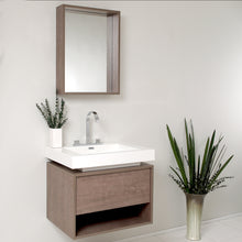Load image into Gallery viewer, Fresca Potenza 28&quot; Gray Oak Modern Bathroom Vanity w/ Pop Open Drawer- Fresca
