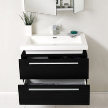 Load image into Gallery viewer, Fresca Medio 32&quot; Black Modern Bathroom Vanity w/ Medicine Cabinet- Fresca