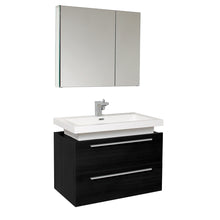 Load image into Gallery viewer, Fresca Medio 32&quot; Black Modern Bathroom Vanity w/ Medicine Cabinet- Fresca