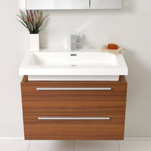 Load image into Gallery viewer, Fresca Medio 32&quot; Teak Modern Bathroom Vanity w/ Medicine Cabinet- Fresca