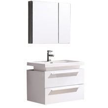 Load image into Gallery viewer, Fresca Medio 32&quot; White Modern Bathroom Vanity w/ Medicine Cabinet- Fresca