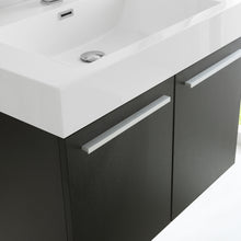 Load image into Gallery viewer, Fresca Vista 30&quot; Black Wall Hung Modern Bathroom Vanity w/ Medicine Cabinet- Fresca