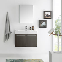 Load image into Gallery viewer, Fresca Vista 30&quot; Gray Oak Wall Hung Modern Bathroom Vanity w/ Medicine Cabinet- Fresca