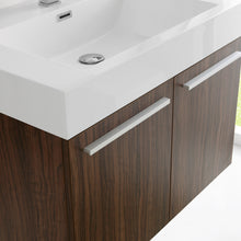 Load image into Gallery viewer, Fresca Vista 30&quot; Walnut Wall Hung Modern Bathroom Vanity w/ Medicine Cabinet- Fresca