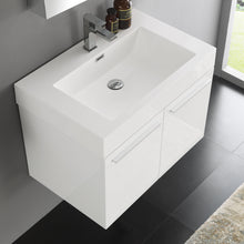 Load image into Gallery viewer, Fresca Vista 30&quot; White Wall Hung Modern Bathroom Vanity w/ Medicine Cabinet- Fresca