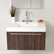 Load image into Gallery viewer, Fresca Vista 36&quot; Walnut Modern Bathroom Vanity w/ Medicine Cabinet- Fresca