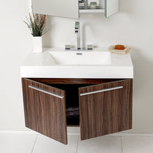 Load image into Gallery viewer, Fresca Vista 36&quot; Walnut Modern Bathroom Vanity w/ Medicine Cabinet- Fresca