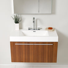 Load image into Gallery viewer, Fresca Vista 36&quot; Teak Modern Bathroom Vanity w/ Medicine Cabinet- Fresca