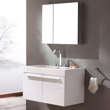 Load image into Gallery viewer, Fresca Vista 36&quot; White Modern Bathroom Vanity w/ Medicine Cabinet- Fresca
